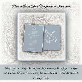 Blue-Dove-Bestätigung des Pulvers Einladung