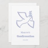 blue dove Confirmation  Einladung (Vorne/Hinten)