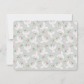 Blue Dove Nursery Note Card Einladung (Rückseite)