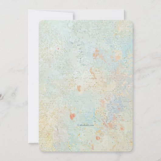 Blue Dove Religious Einladung (Rückseite)