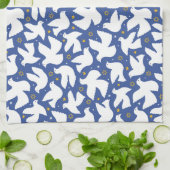Blue Dove Star von David Hanukkah Kitchen Handtuch (Gefaltet)
