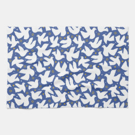 Blue Dove Star von David Hanukkah Kitchen Handtuch