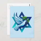 Blue Dove und Star von David Peace Postkarte (Vorne/Hinten)