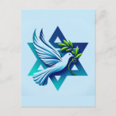 Blue Dove und Star von David Peace Postkarte (Vorderseite)