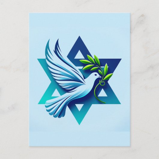 Blue Dove und Star von David Peace Postkarte (Vorderseite)