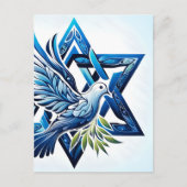 Blue Dove und Star von David Peace Postkarte (Vorderseite)
