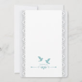 Blue Doves Religious Einladung (Rückseite)