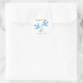 Blue Doves Save the Date Stickers (Tasche)