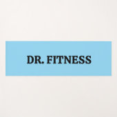 Blue "Dr. Fitness" Yoga Mat Yogamatte (Vorderseite (Horizontal))