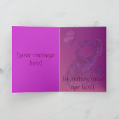 Blue Dragon and Butterfly Card Karte (Innenseite)