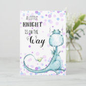 *~* Blue Dragon Baby Dots Dusche Einladung (Stehend Vorderseite)