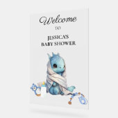 Blue Dragon Baby Dusche Danke Acrylschild (Winkel)