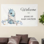 Blue Dragon Baby Dusche Danke Banner