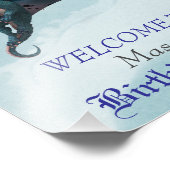 Blue Dragon Birthday Party Willkommen Fotodruck (Ecke)