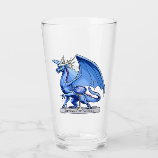 Blue Dragon: Birthstone Saphire im September Glas (Vorderseite)