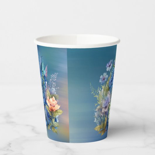 Blue Dragon Boy Baby Dusche Pappbecher (Links)