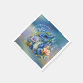 Blue Dragon Boy Baby Dusche Serviette (Ecke)