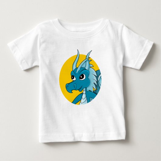 Blue dragon cartoon baby T-Shirt (Vorderseite)