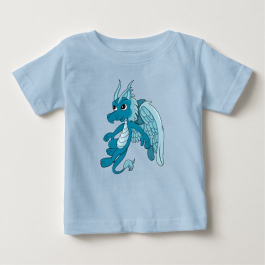 Blue Dragon Cartoon Baby T-shirt (Vorderseite)