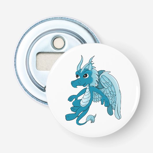 Blue Dragon Cartoon Flaschenöffner (Vorderseite)