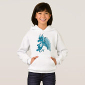 Blue Dragon Cartoon Hoodie (Vorne ganz)