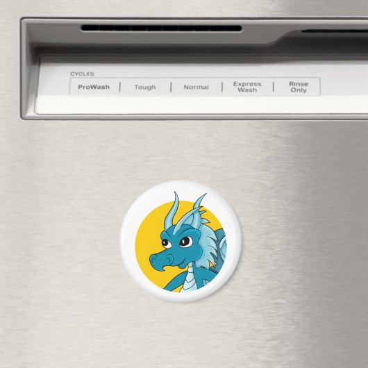 Blue Dragon Cartoon Magnet (In Situ (Geschirrspüler))