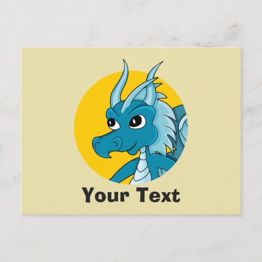 Blue Dragon Cartoon Postcard Postkarte (Vorderseite)