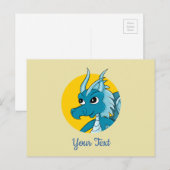 Blue Dragon Cartoon Postcard Postkarte (Vorne/Hinten)