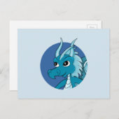 Blue Dragon Cartoon Postcard Postkarte (Vorne/Hinten)