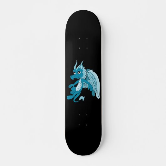 Blue Dragon Cartoon Skateboard (Vorne)