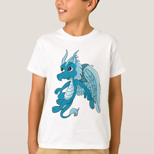 Blue Dragon Cartoon T-Shirt (Vorderseite)