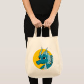 Blue Dragon Cartoon Tragetasche (Vorderseite (Produkt))