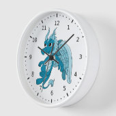Blue Dragon Cartoon Uhr (Winkel)