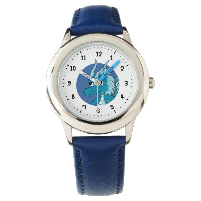 Blue dragon cartoon watch armbanduhr (Vorderseite)