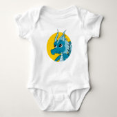 Blue Dragon Cartoons Baby Bodysuit Baby Strampler (Vorderseite)