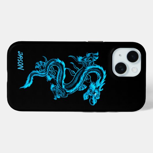 Blue Dragon Case-Mate iPhone Hülle (Rückseite (Horizontal))