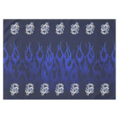 Blue Dragon Chrome wie Carbon Fibre Flammen Tischdecke (Vorderseite (Horizontal))