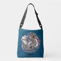 Blue Dragon Cross Body Bag