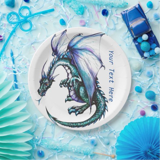 Blue Dragon Custom Paper Tellers 9" Pappteller (Party)