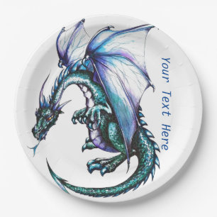 Blue Dragon Custom Paper Tellers 9" Pappteller