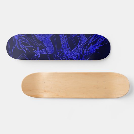 Blue Dragon Element Custom Pro Park Skateboard (Horizontal)