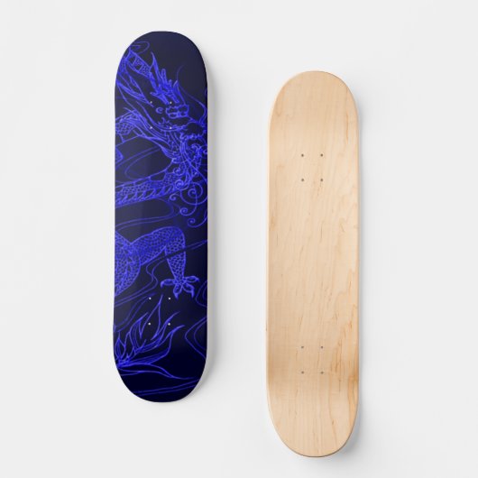 Blue Dragon Element Custom Pro Park Skateboard (Vorderseite)