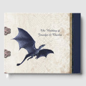 Blue Dragon Fantasy Wedding Gästebuch (Vorderseite)
