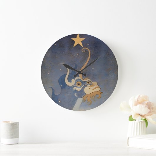 Blue Dragon Große Wanduhr (Zuhause)