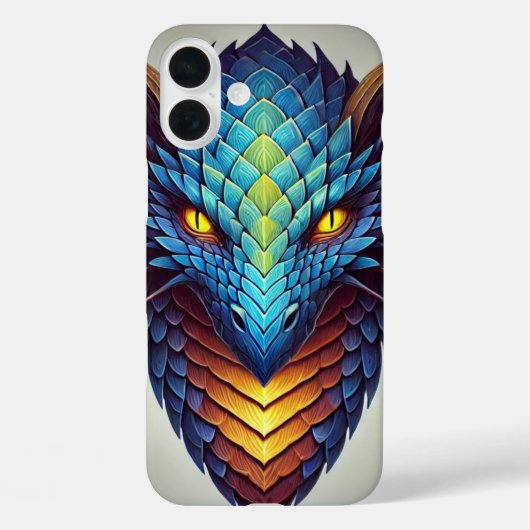 Blue Dragon Head Case-Mate iPhone Hülle (Rückseite)