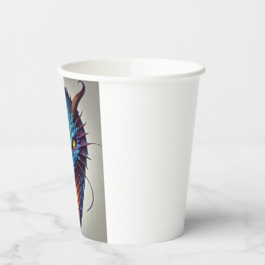 Blue Dragon Head Pappbecher (Links)