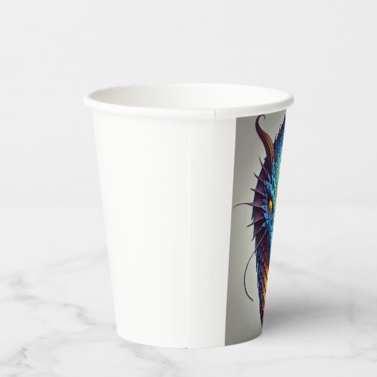 Blue Dragon Head Pappbecher (Rechts)