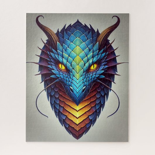 Blue Dragon Head Puzzle (Vertikal)