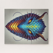 Blue Dragon Head Puzzle (Horizontal)
