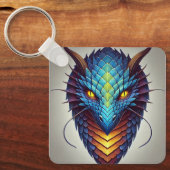 Blue Dragon Head Schlüsselanhänger (Vorderseite)